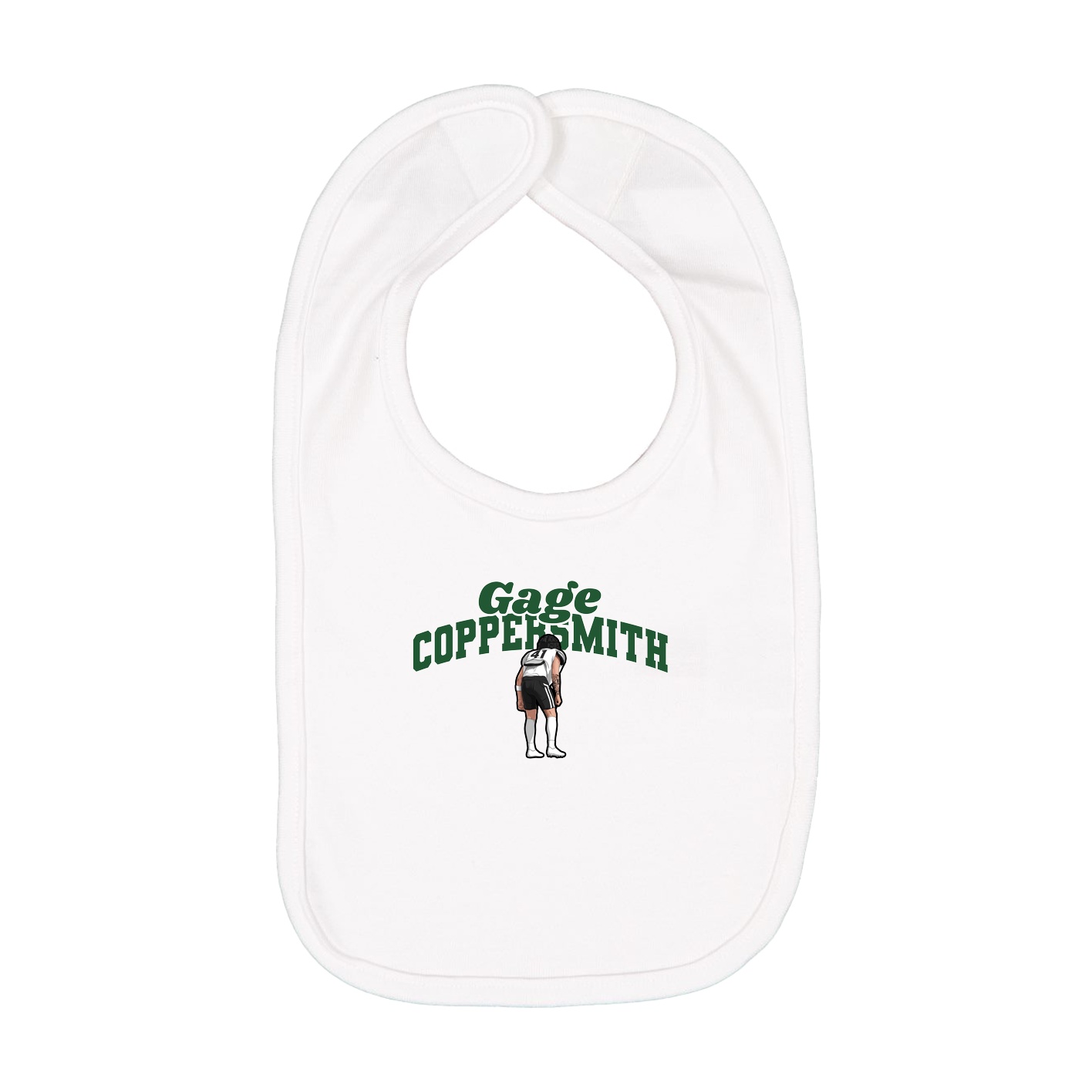 Infant Bib — Signature Arch in White