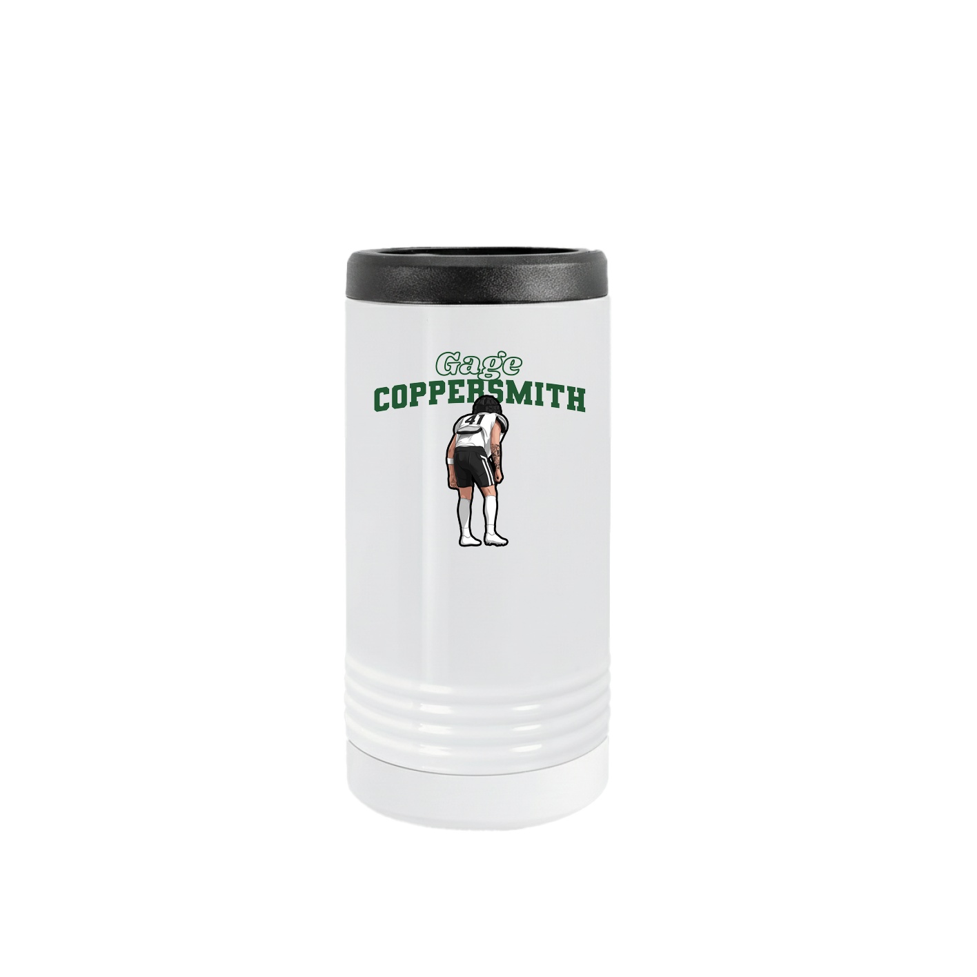 Slim Beverage Holder — Name Arch in White