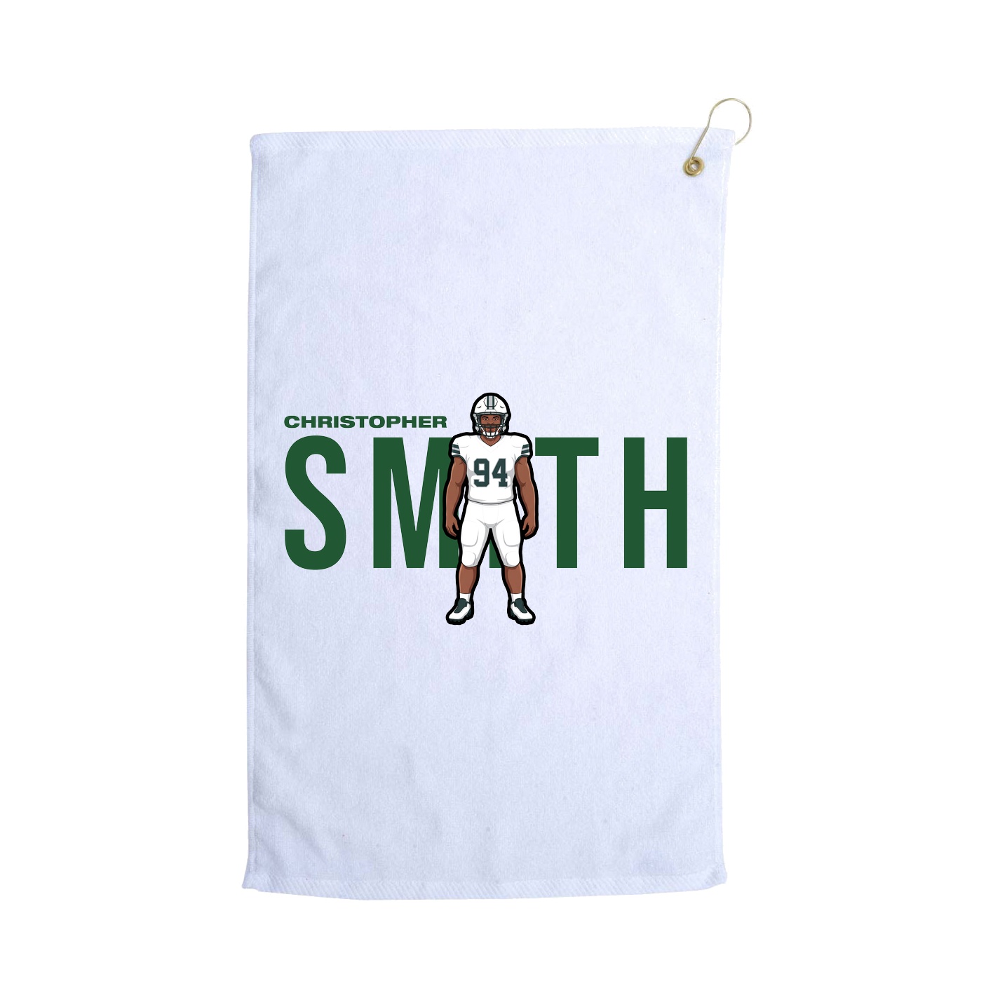 Golf Towel — Player Name in White