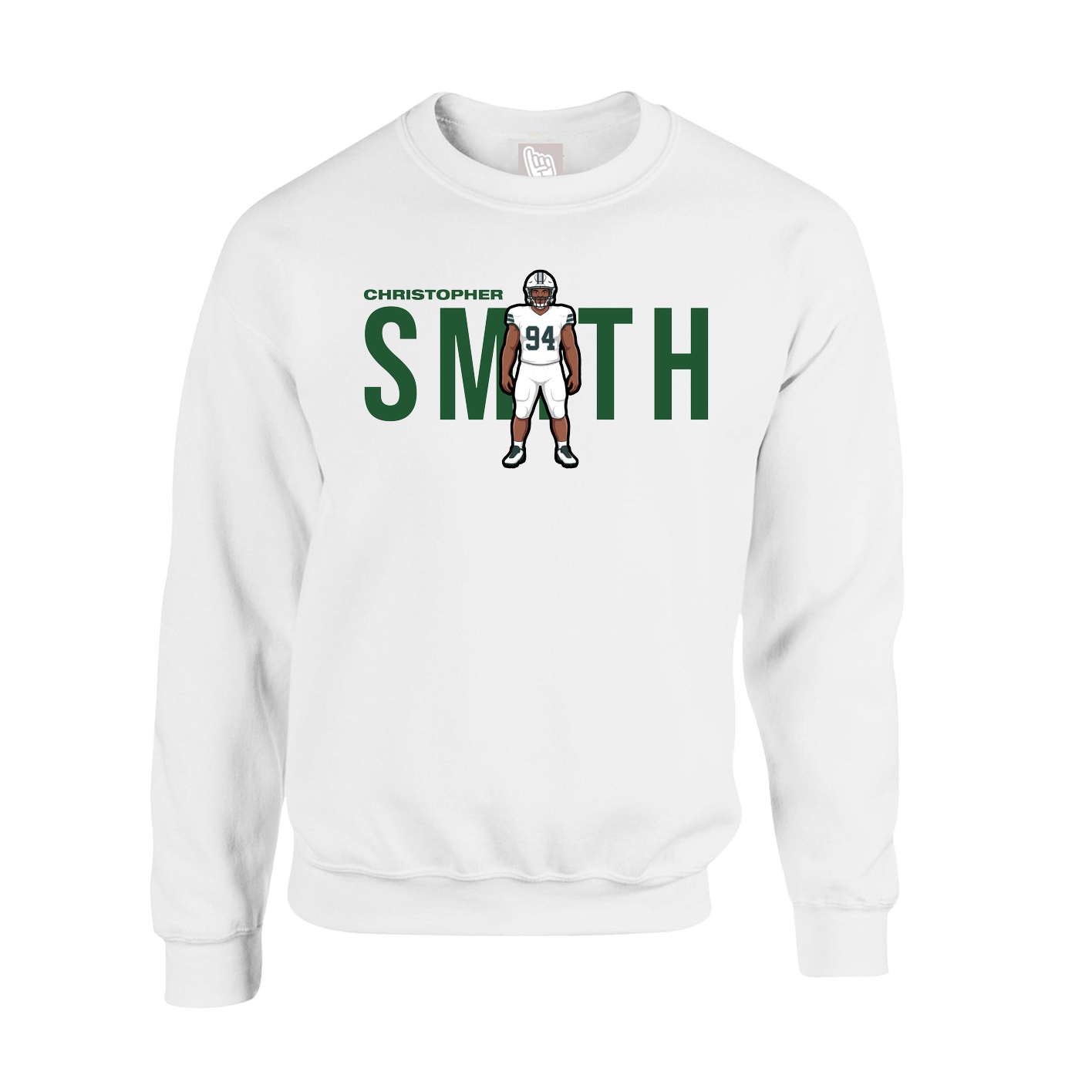 Fleece Crew — Player Name in White