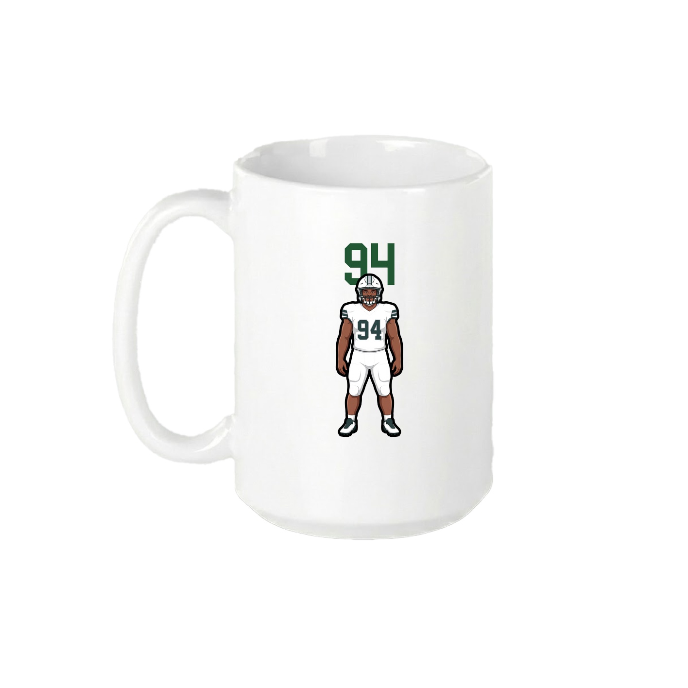 15oz Coffee Mug — Number Top in White