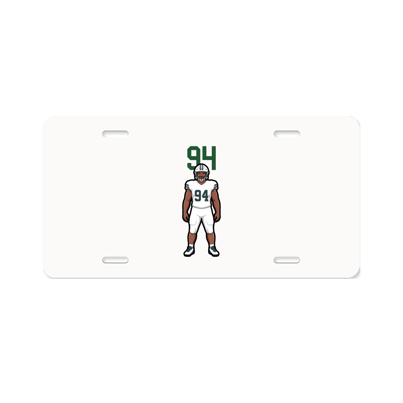 License Plate — Number Top in Classic