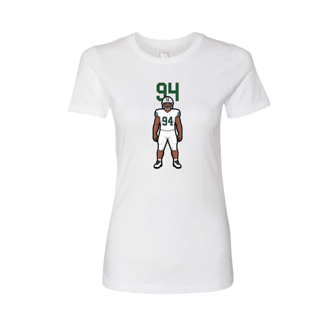 Fitted Women's Tee — Number Top in White