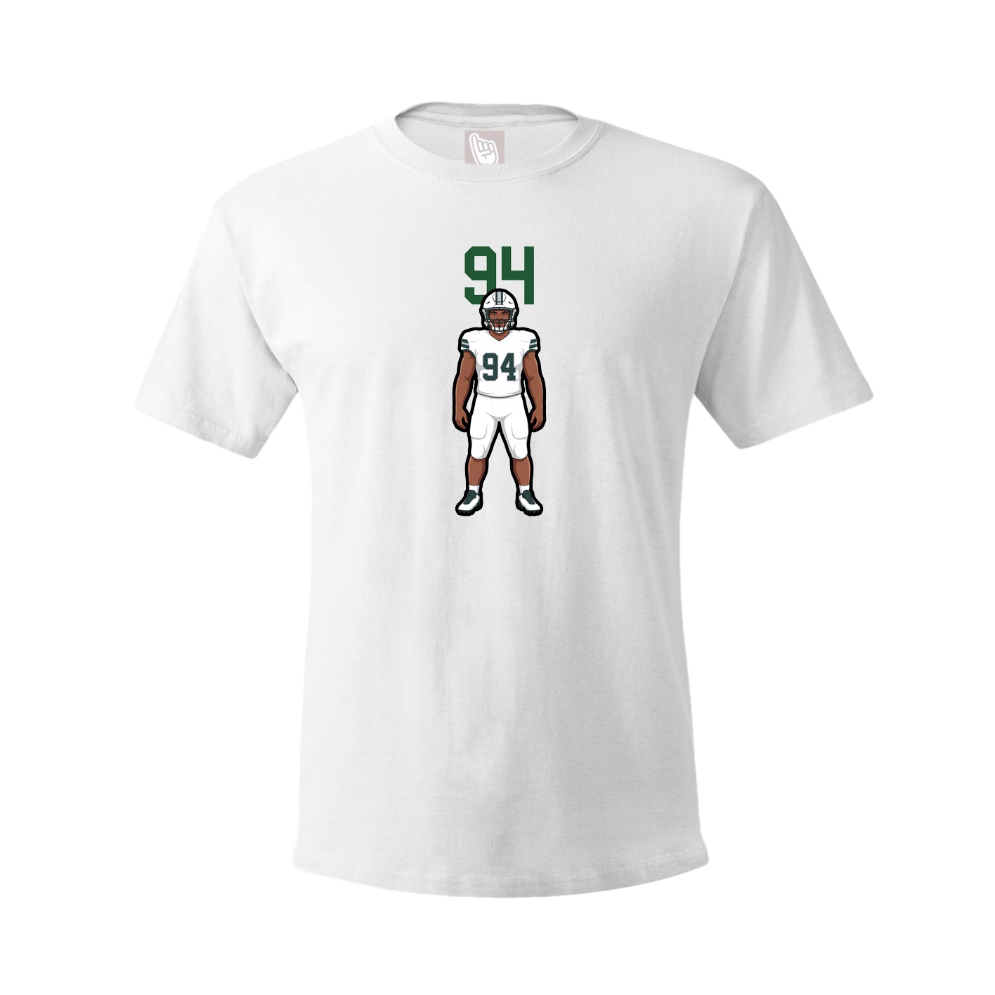 Youth Tee — Number Top in White