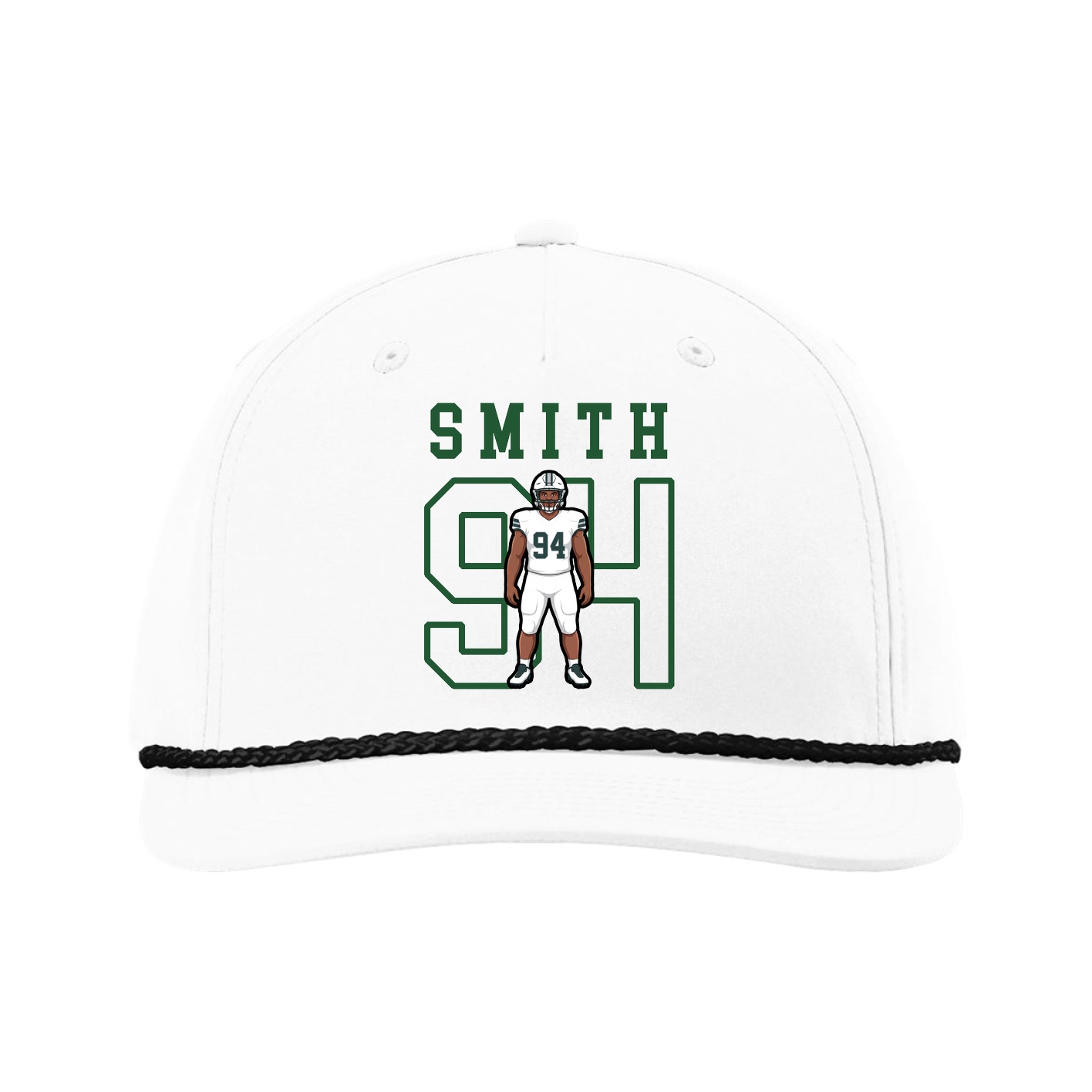 Five-Panel Classic Rope Cap — Shirsey in White