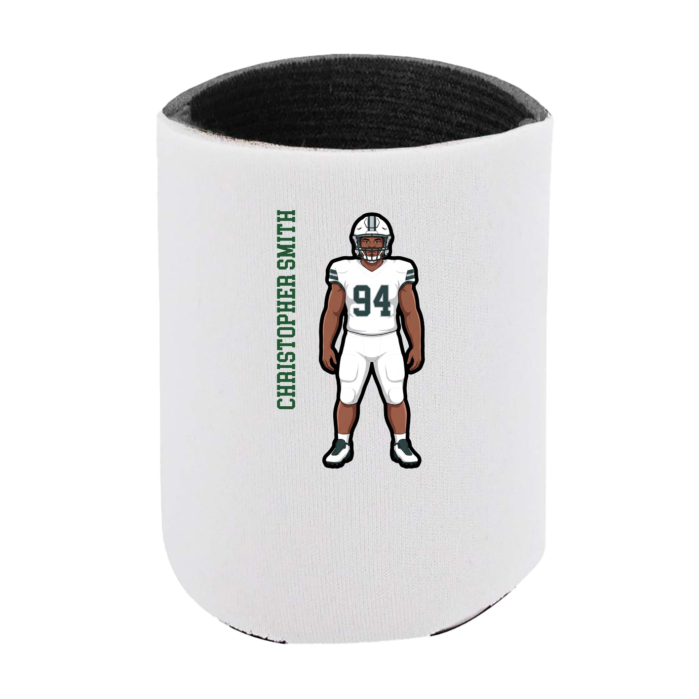 Can Holder — Name Vertical in White