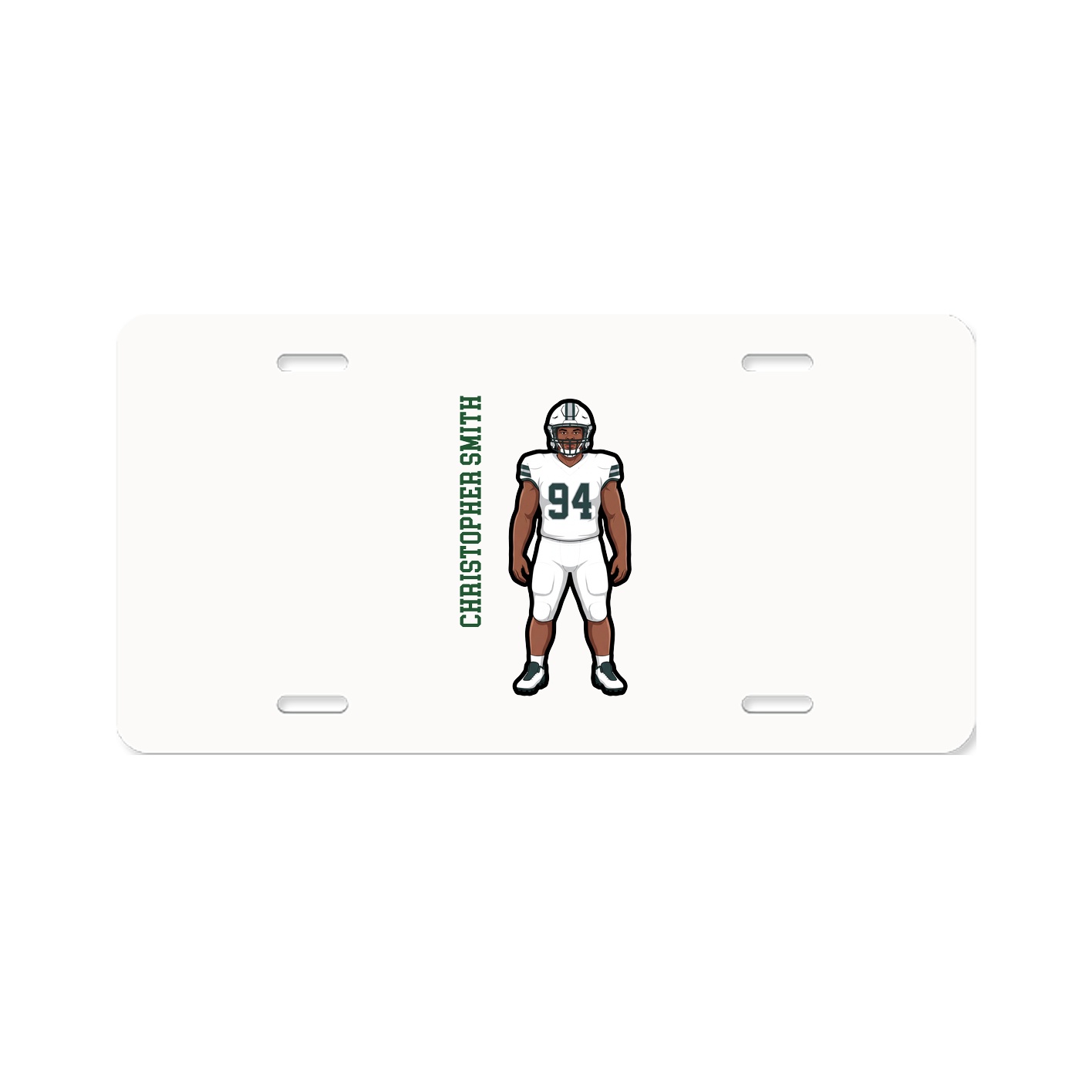 License Plate — Name Vertical in Classic