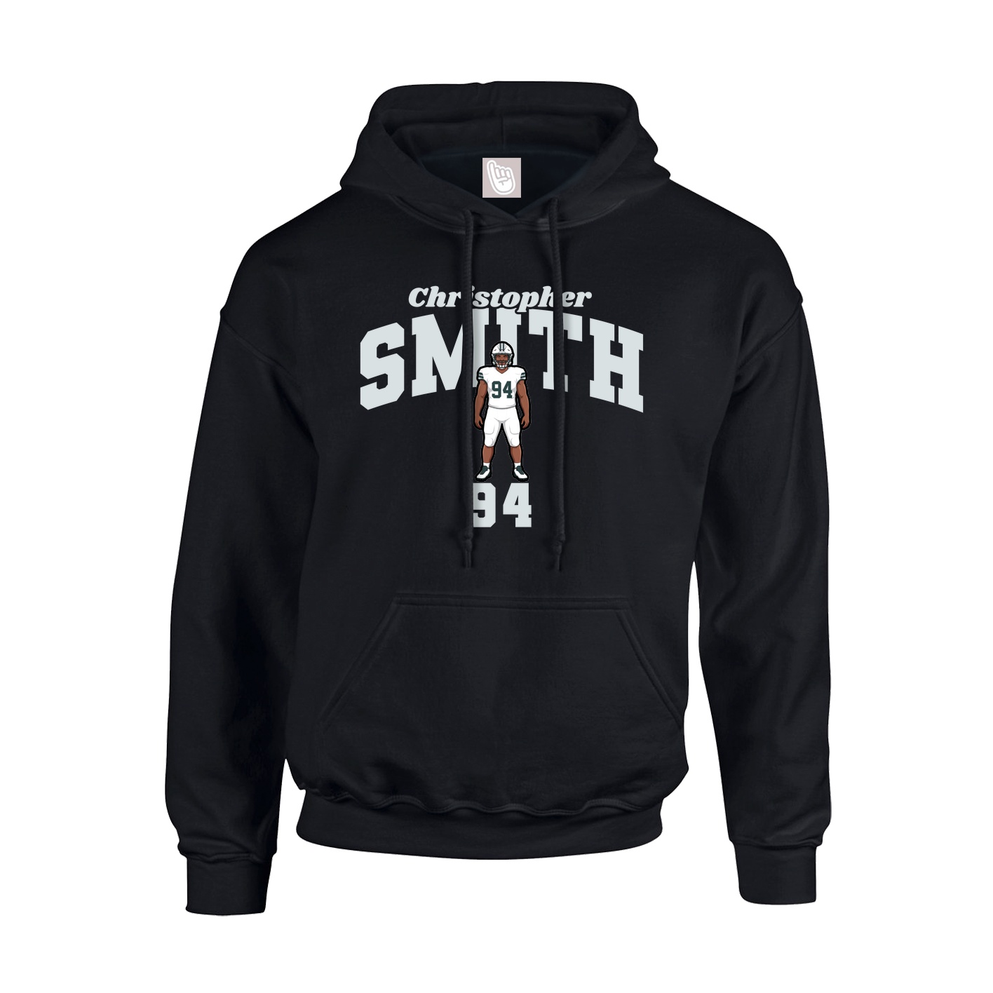 Hoodie — Signature Arch in Black