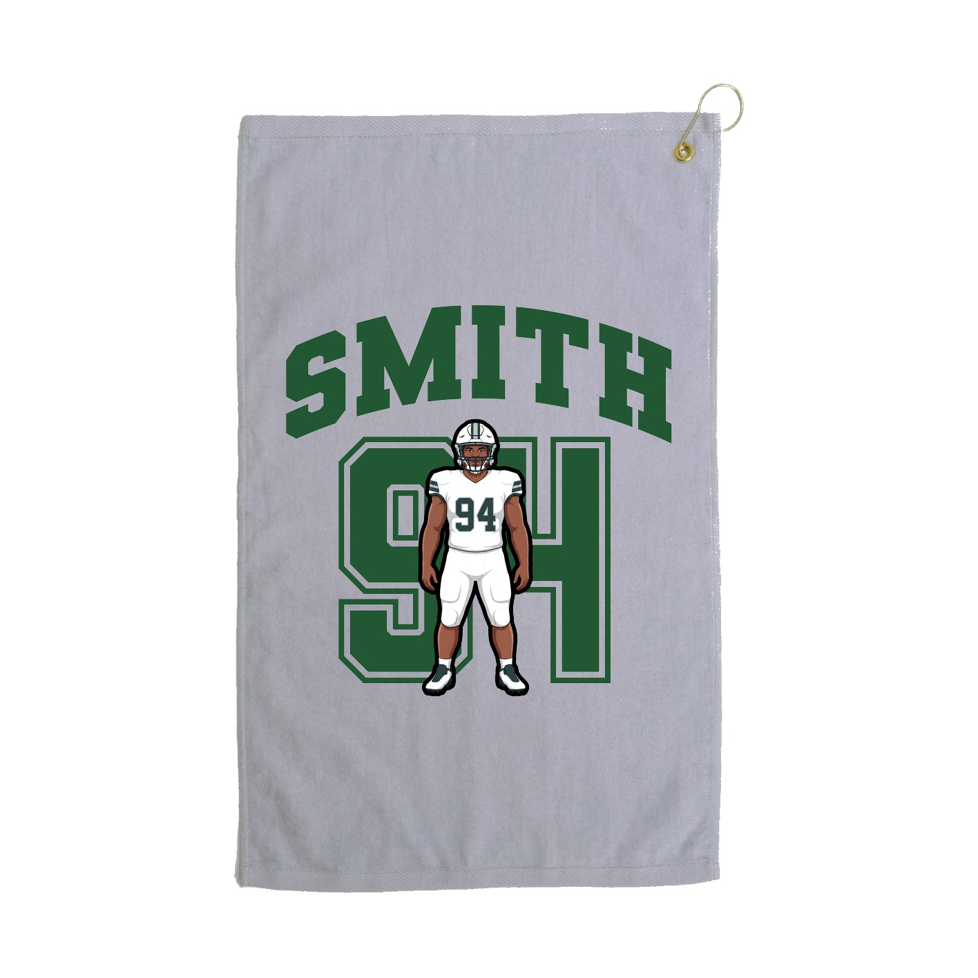 Golf Towel — Number in Grey