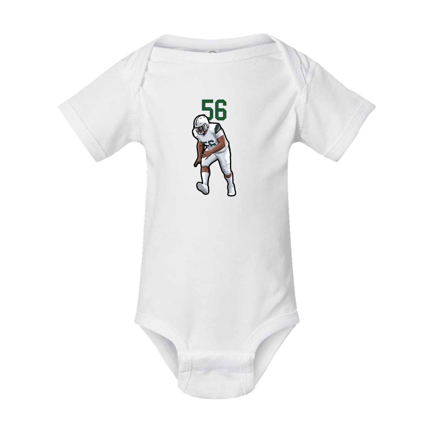 Baby Onesie — Number Top in White