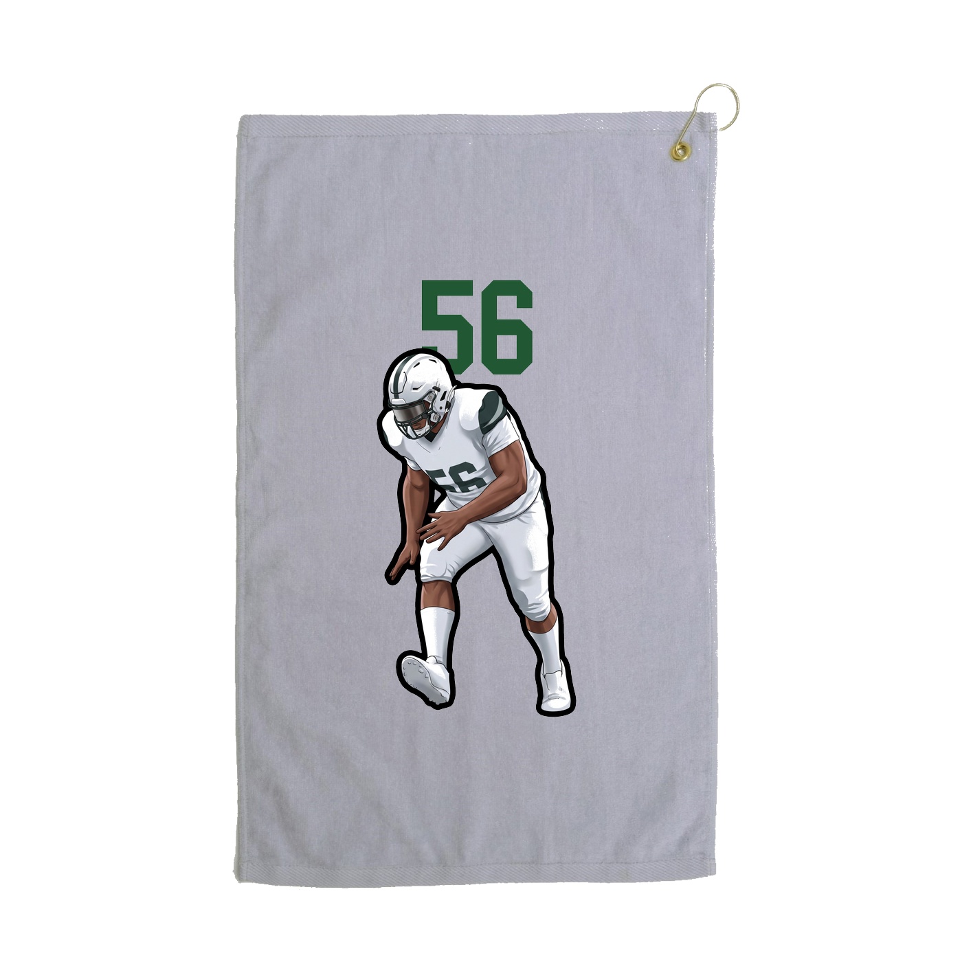 Golf Towel — Number Top in Grey