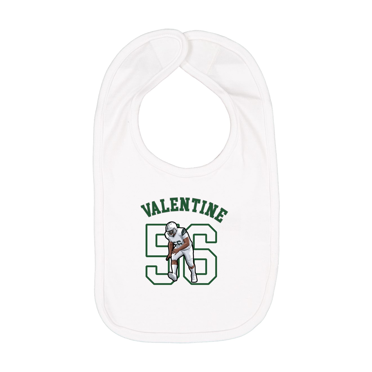 Infant Bib — Shirsey Arch in White