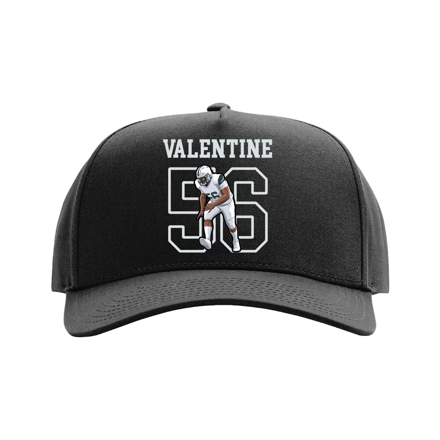 Full Fabric Five-Panel Champ Cap — Shirsey in Black