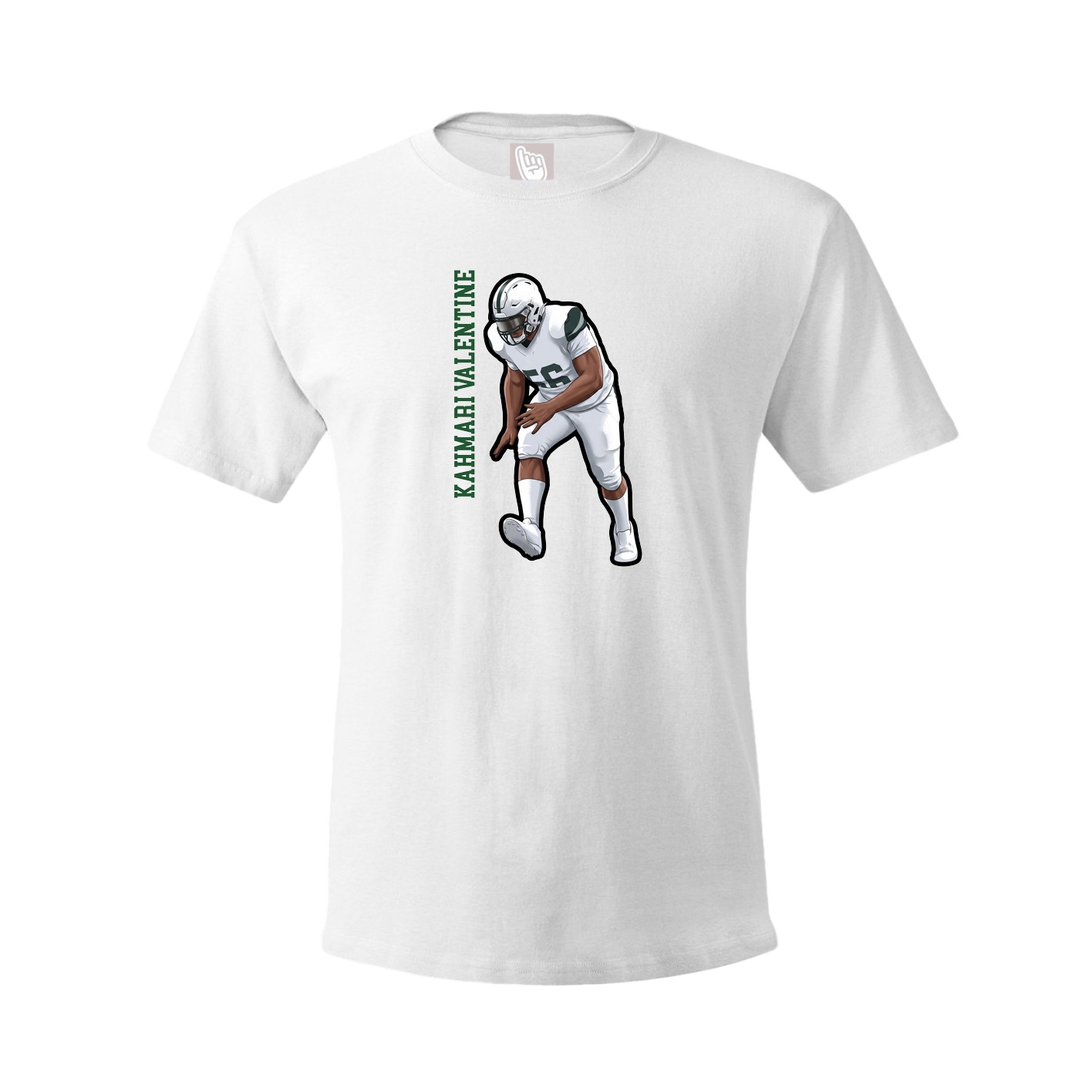 Tee — Name Vertical in White