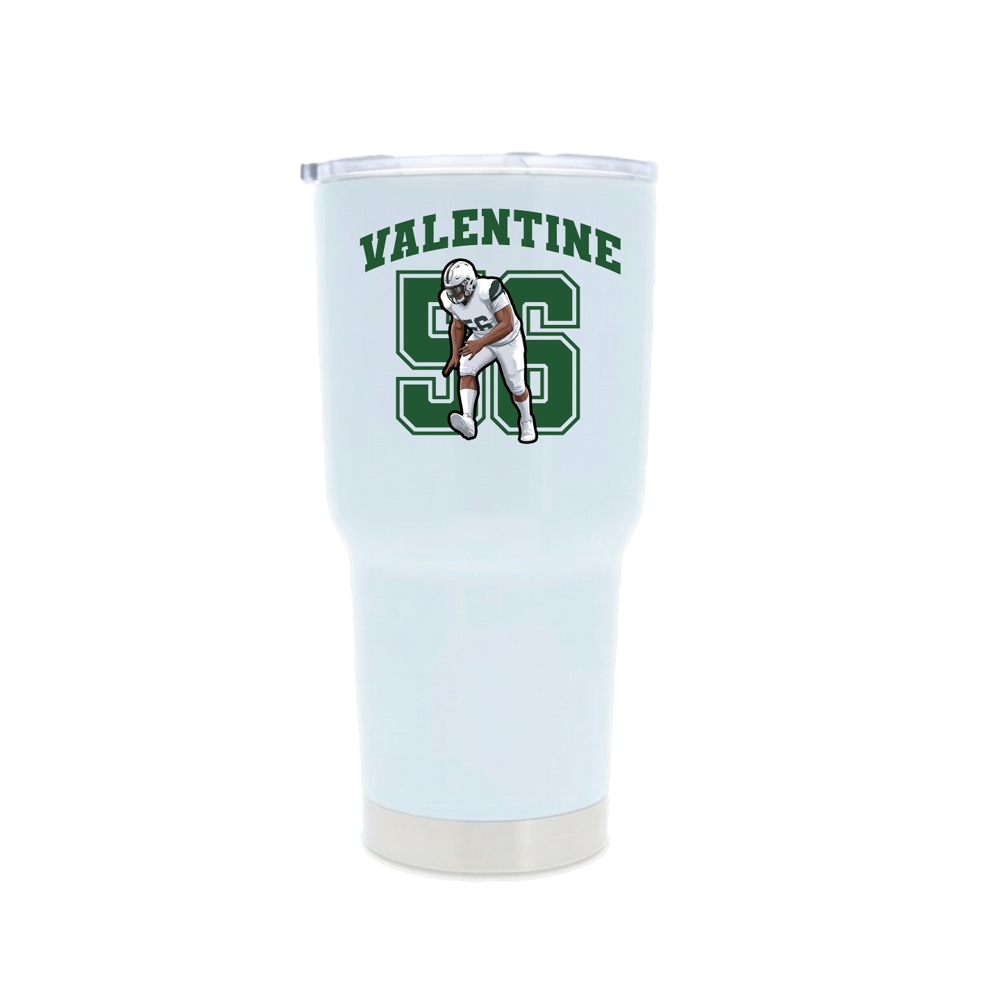 30oz Stainless Steel Tumbler — Number in White