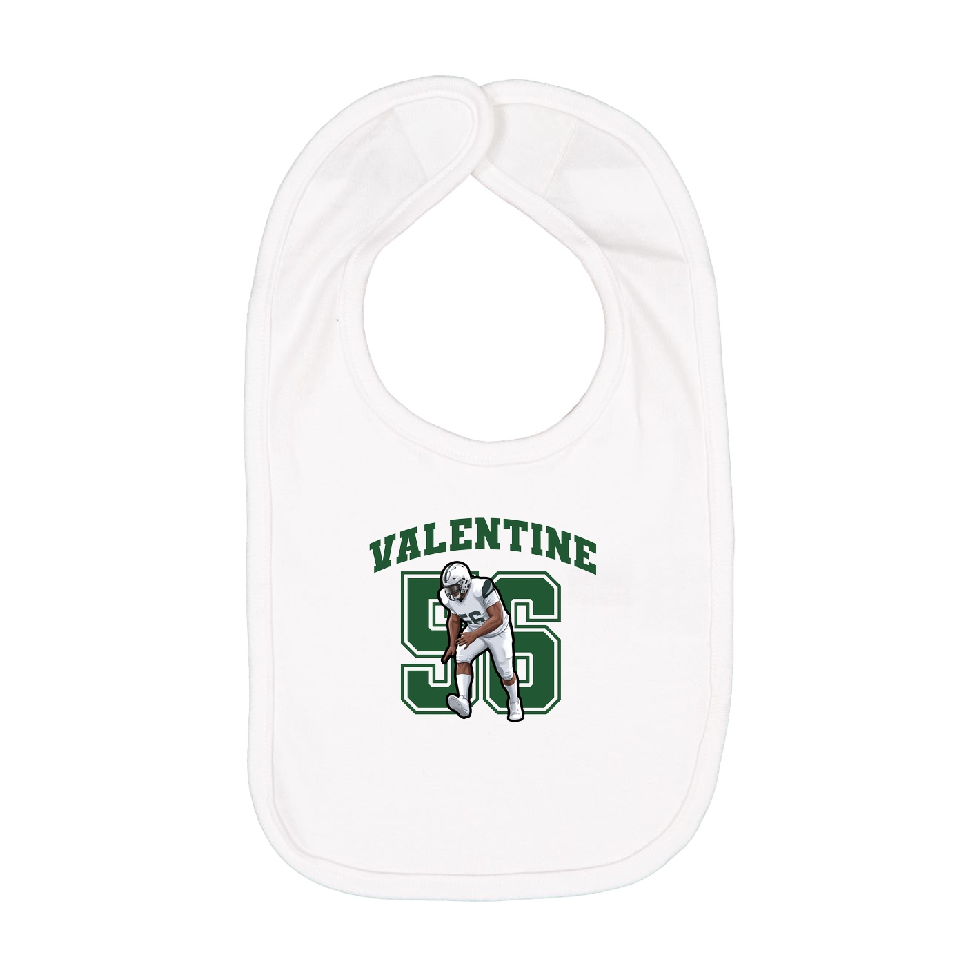 Infant Bib — Number in White