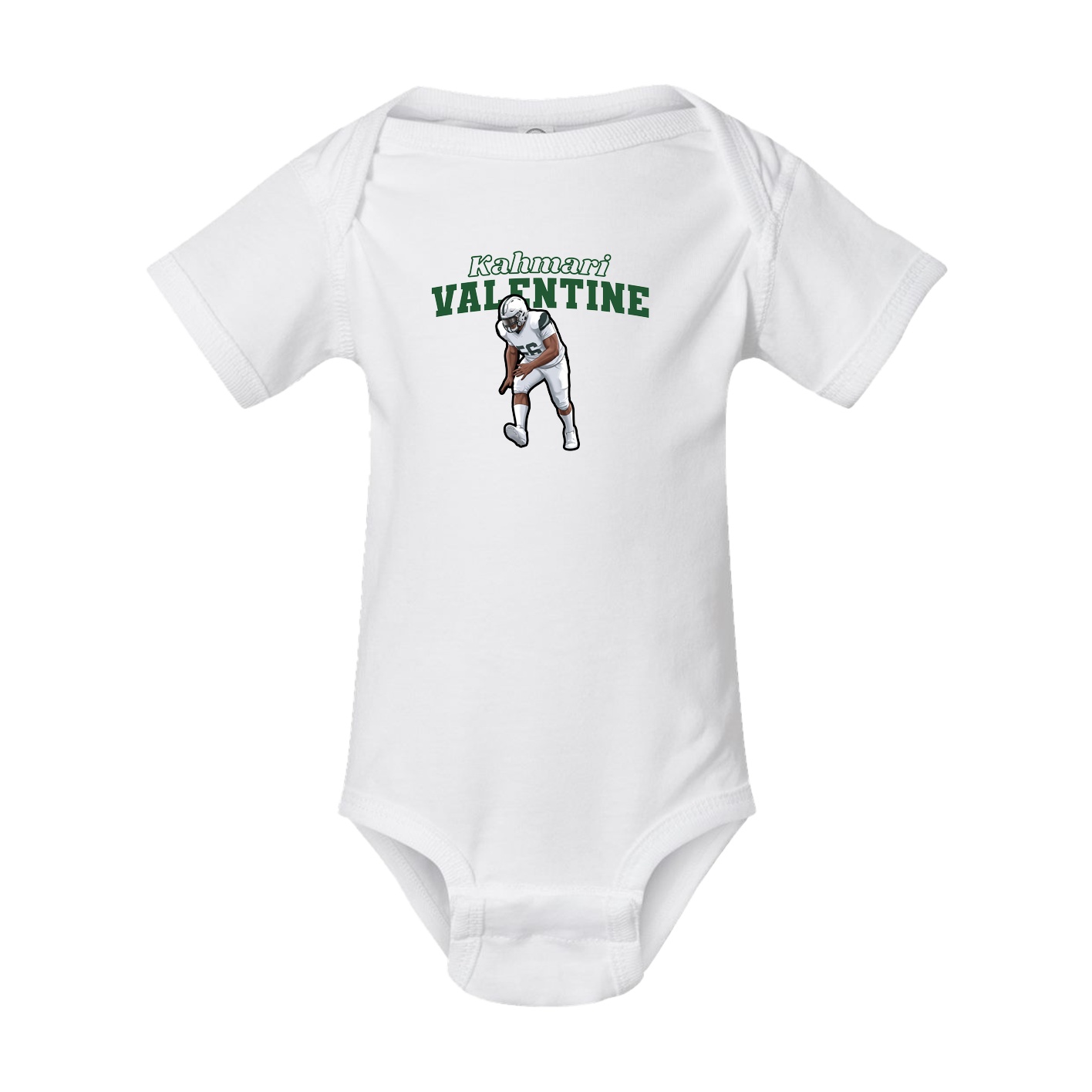 Baby Onesie — Name Arch in White