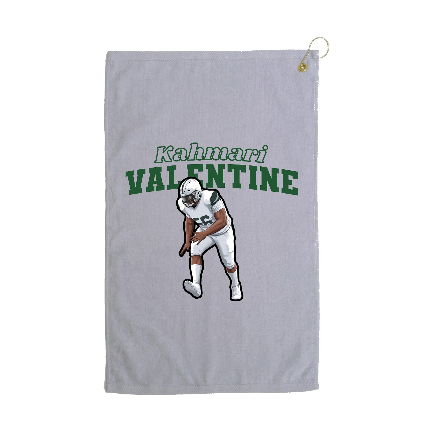 Golf Towel — Name Arch in Grey