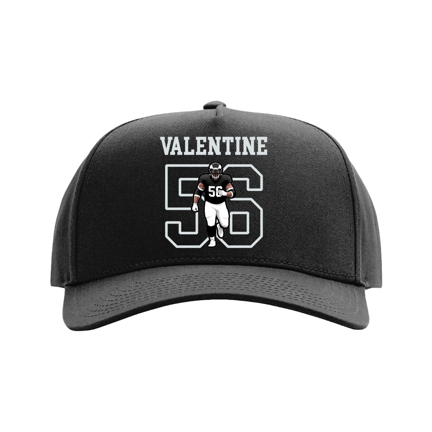 Full Fabric Five-Panel Champ Cap — Shirsey in Black
