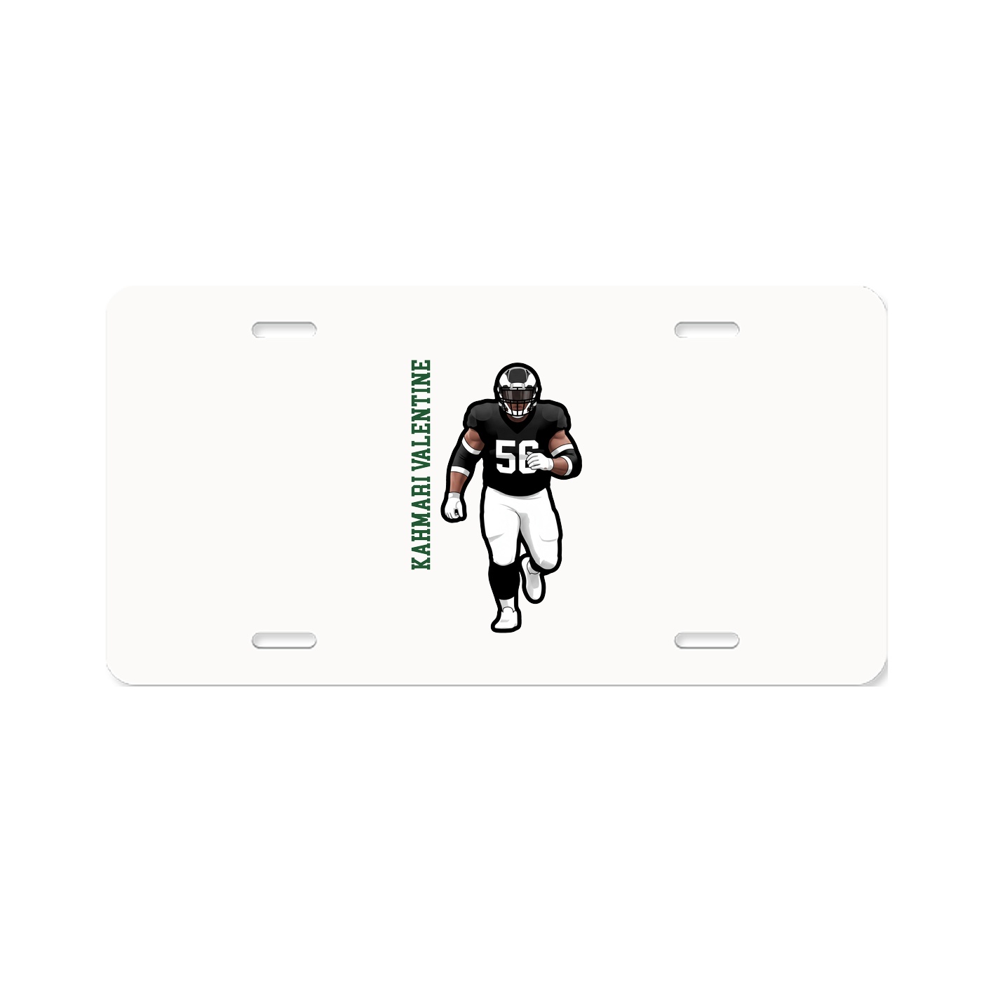 License Plate — Name Vertical in Classic