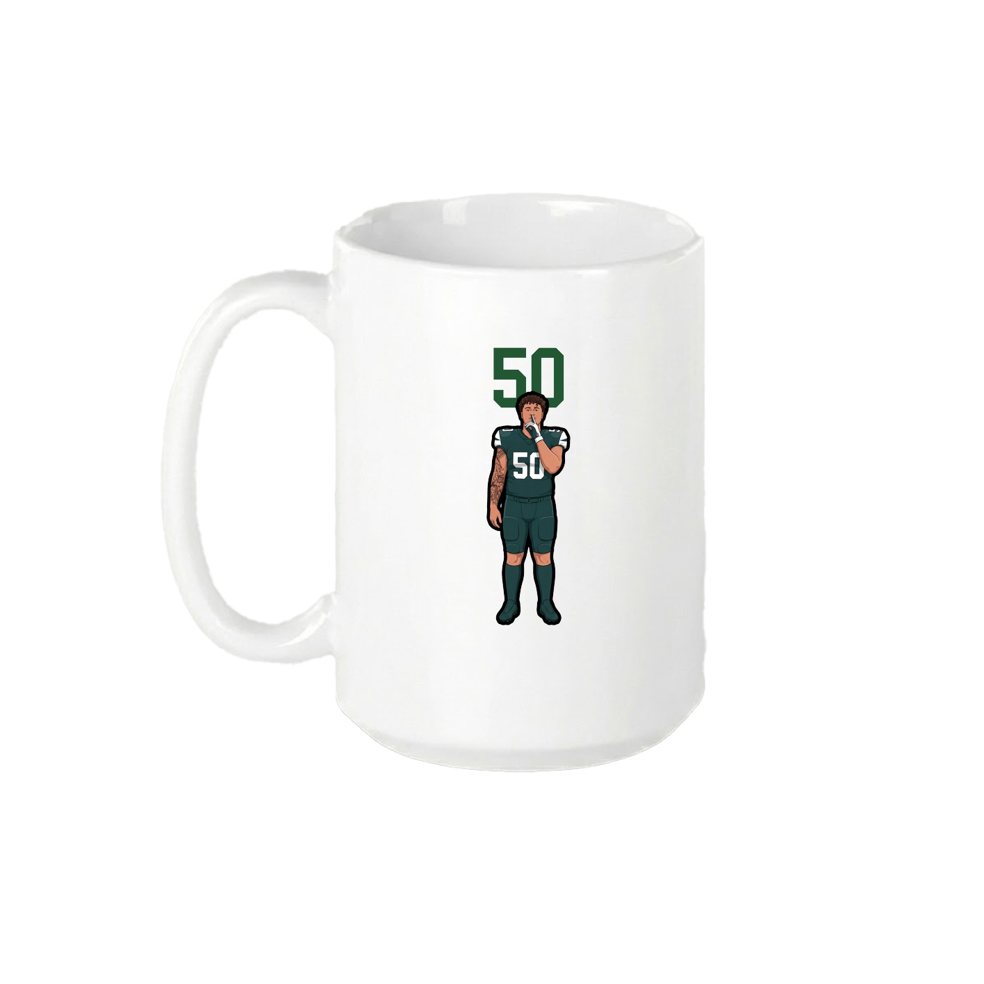 15oz Coffee Mug — Number Top in White