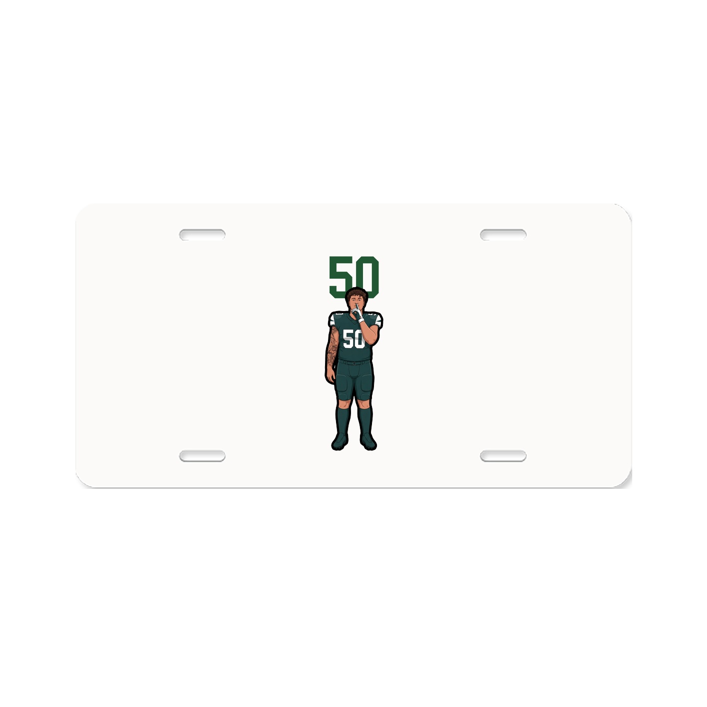License Plate — Number Top in Classic