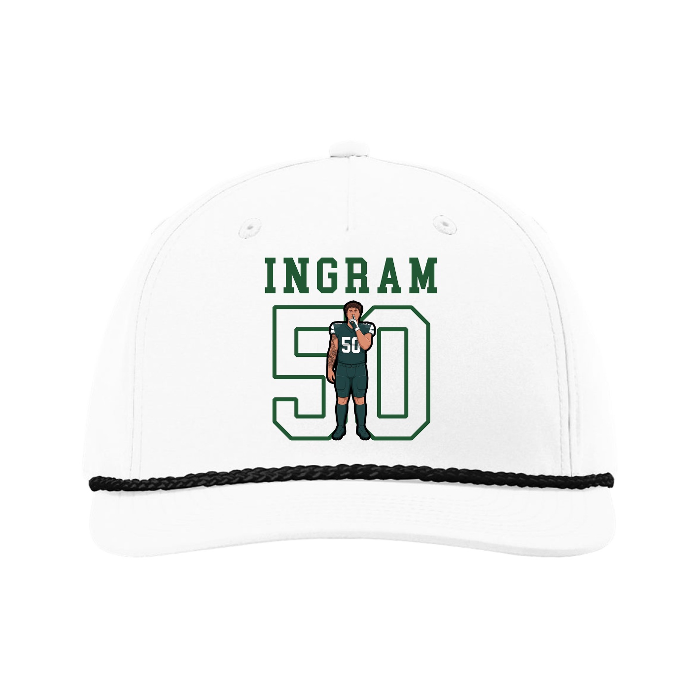 Five-Panel Classic Rope Cap — Shirsey in White