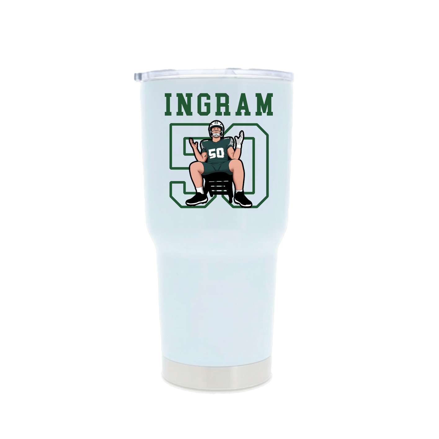 30oz Stainless Steel Tumbler — Shirsey in White