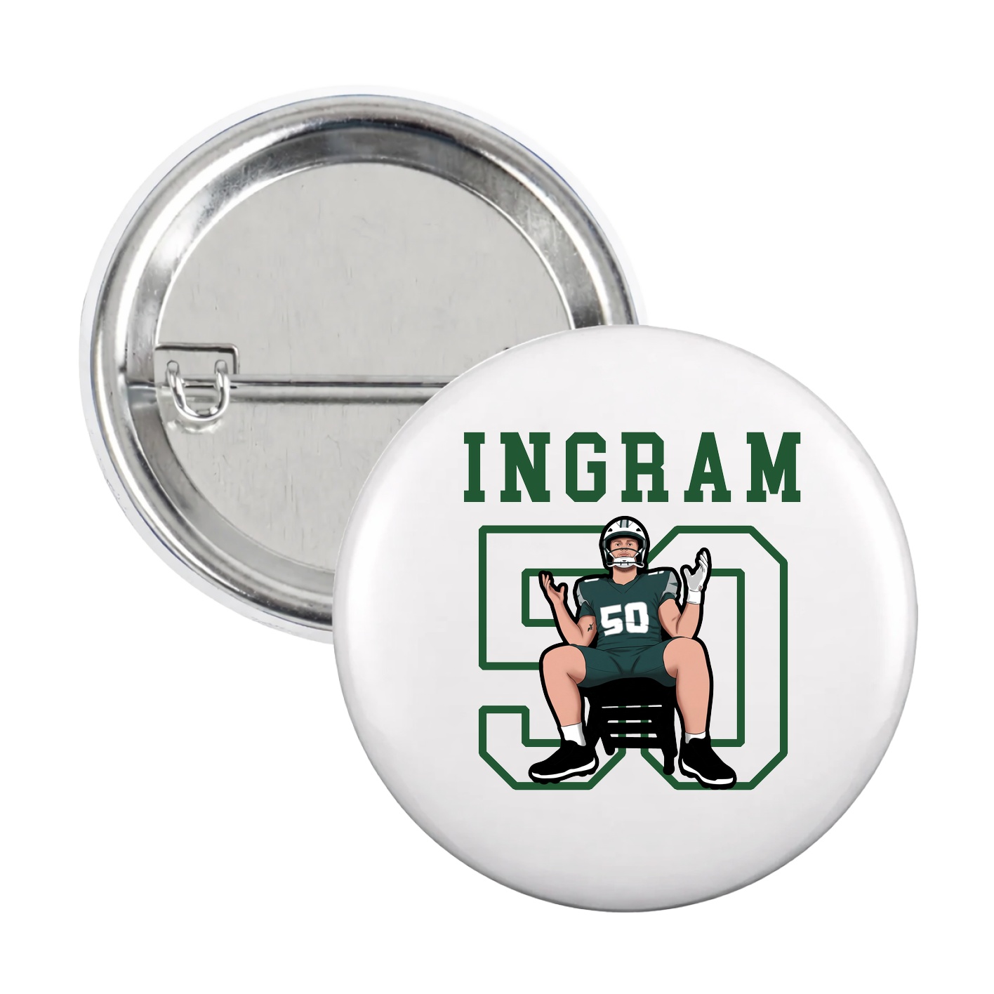 Game Day Button — Shirsey in White