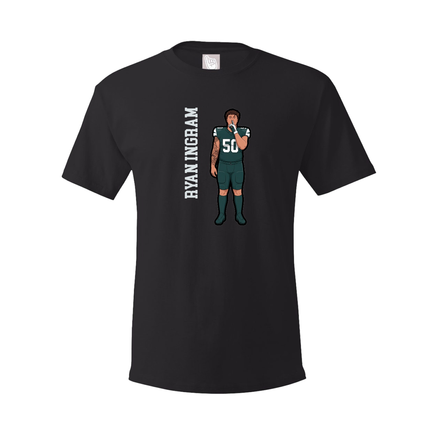 Tee — Name Vertical in Black