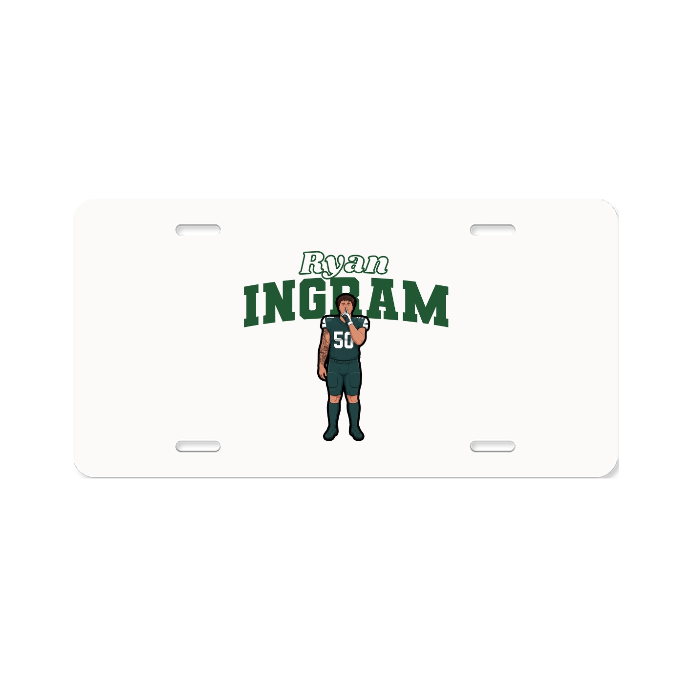 License Plate — Name Arch in Classic