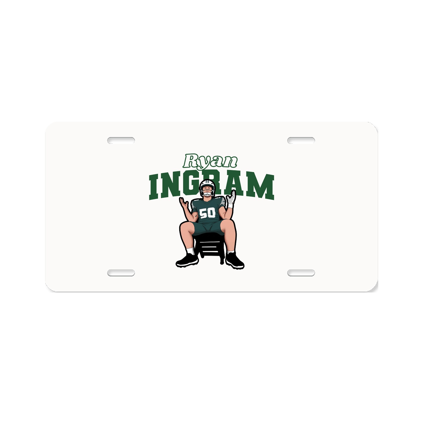 License Plate — Name Arch in Classic