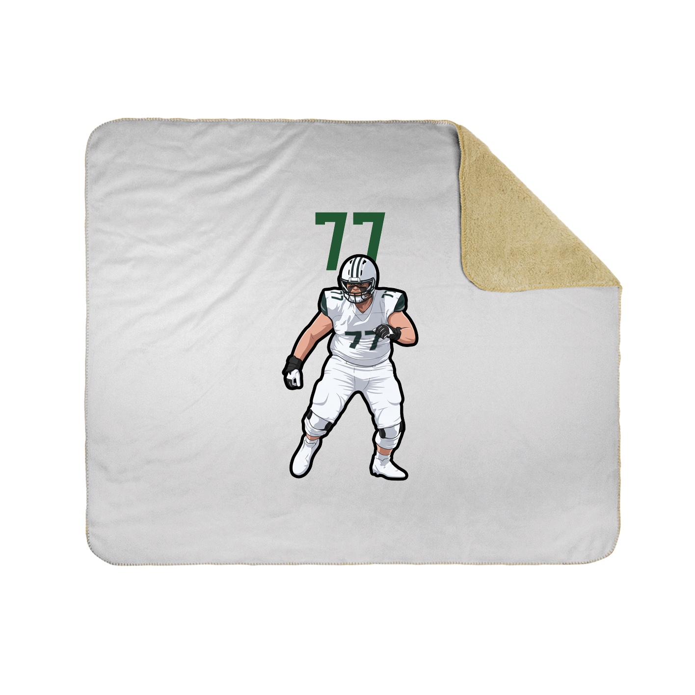 Throw Blanket — Number Top in White