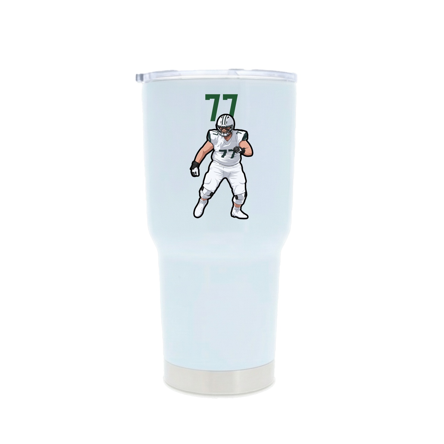 30oz Stainless Steel Tumbler — Number Top in White