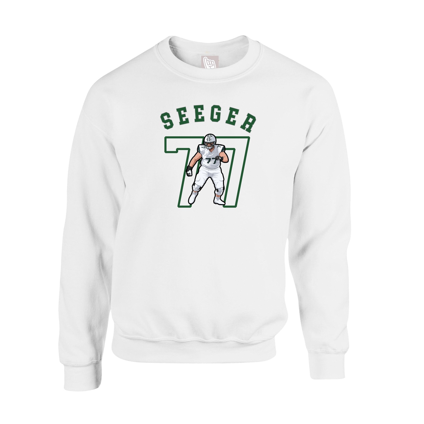 Fleece Crew — Shirsey Arch in White