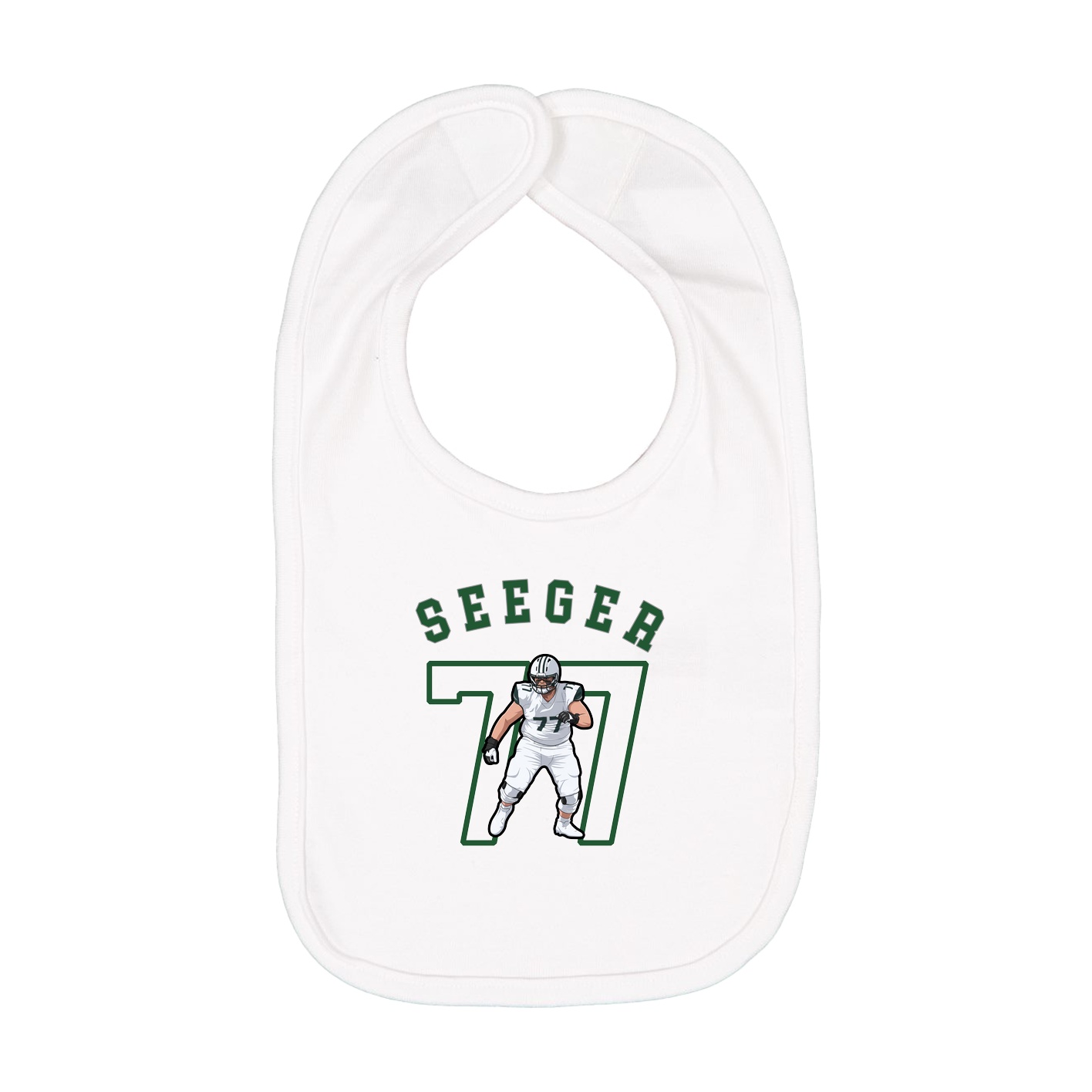 Infant Bib — Shirsey Arch in White