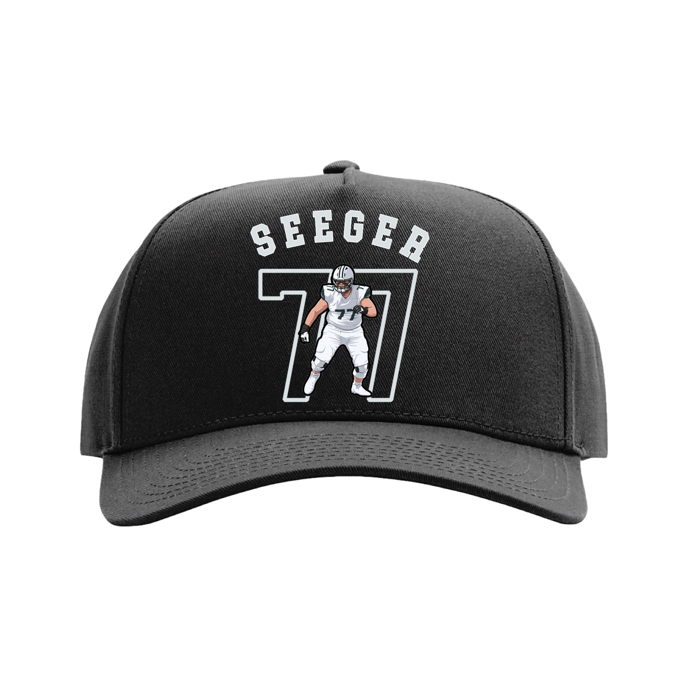Full Fabric Five-Panel Champ Cap — Shirsey Arch in Black