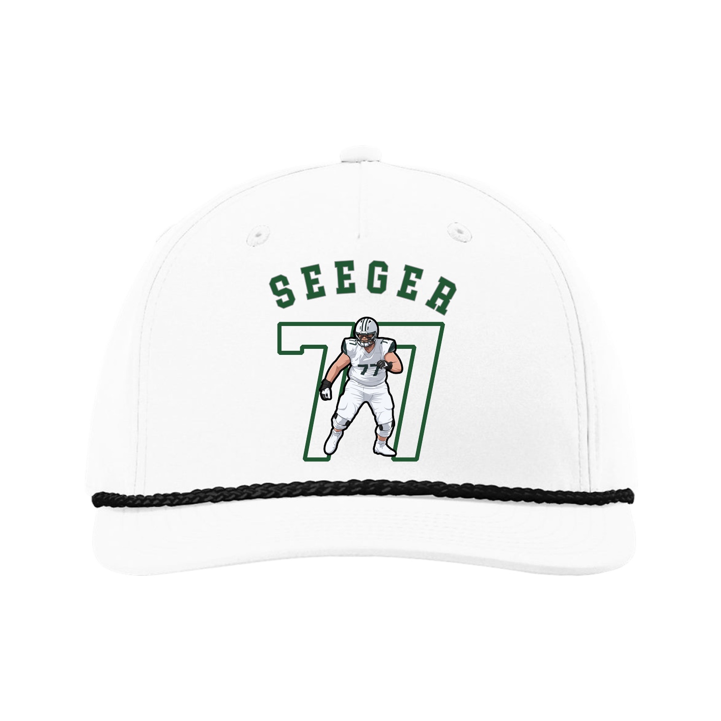 Five-Panel Classic Rope Cap — Shirsey Arch in White