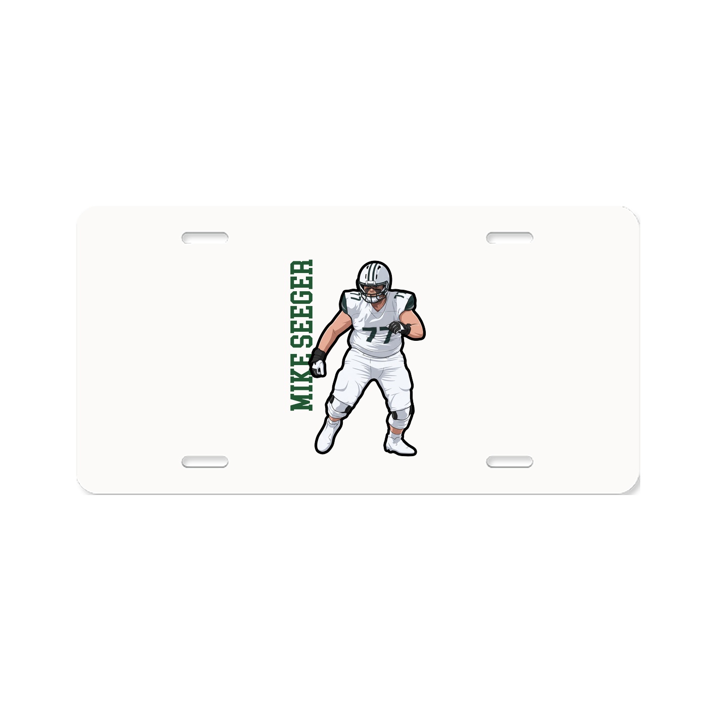 License Plate — Name Vertical in Classic