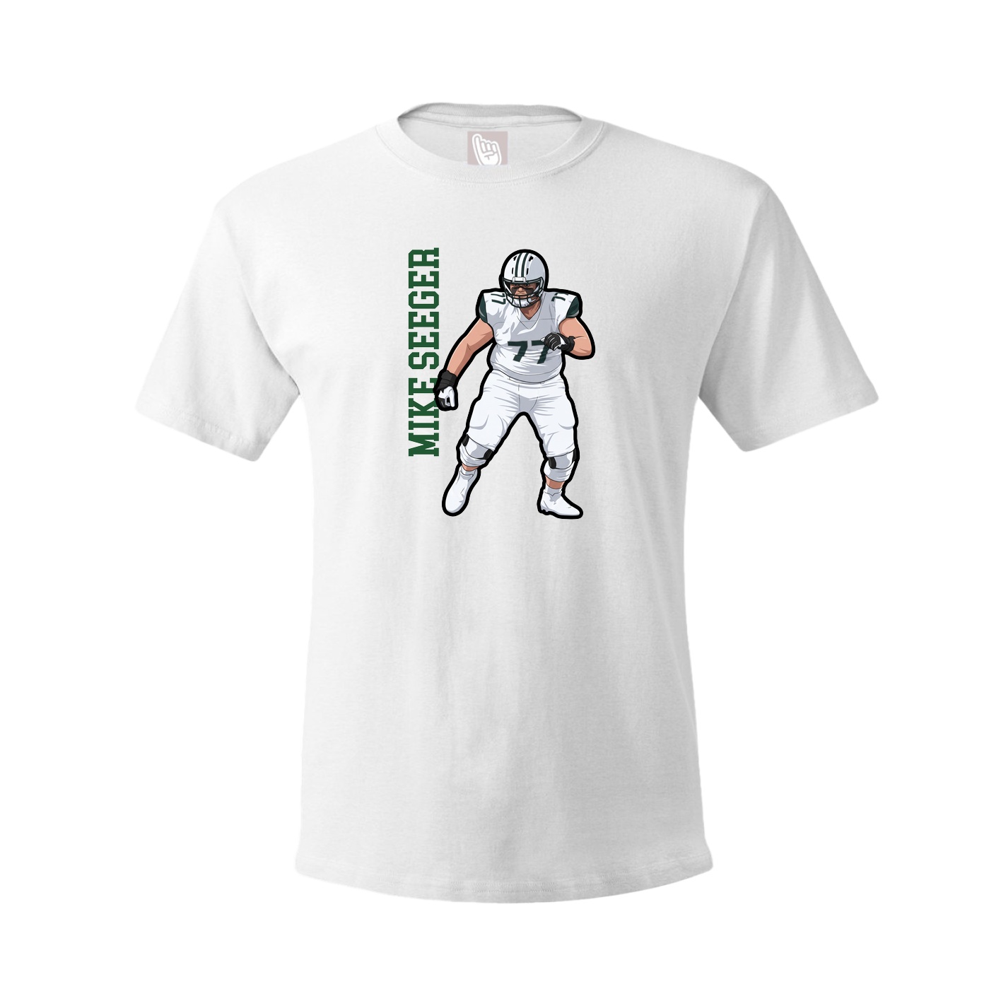 Tee — Name Vertical in White