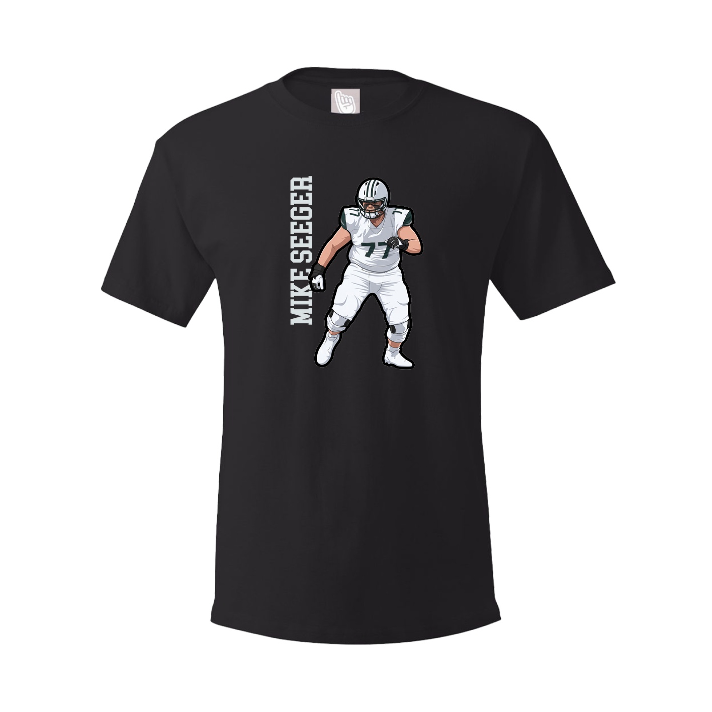Youth Tee — Name Vertical in Black