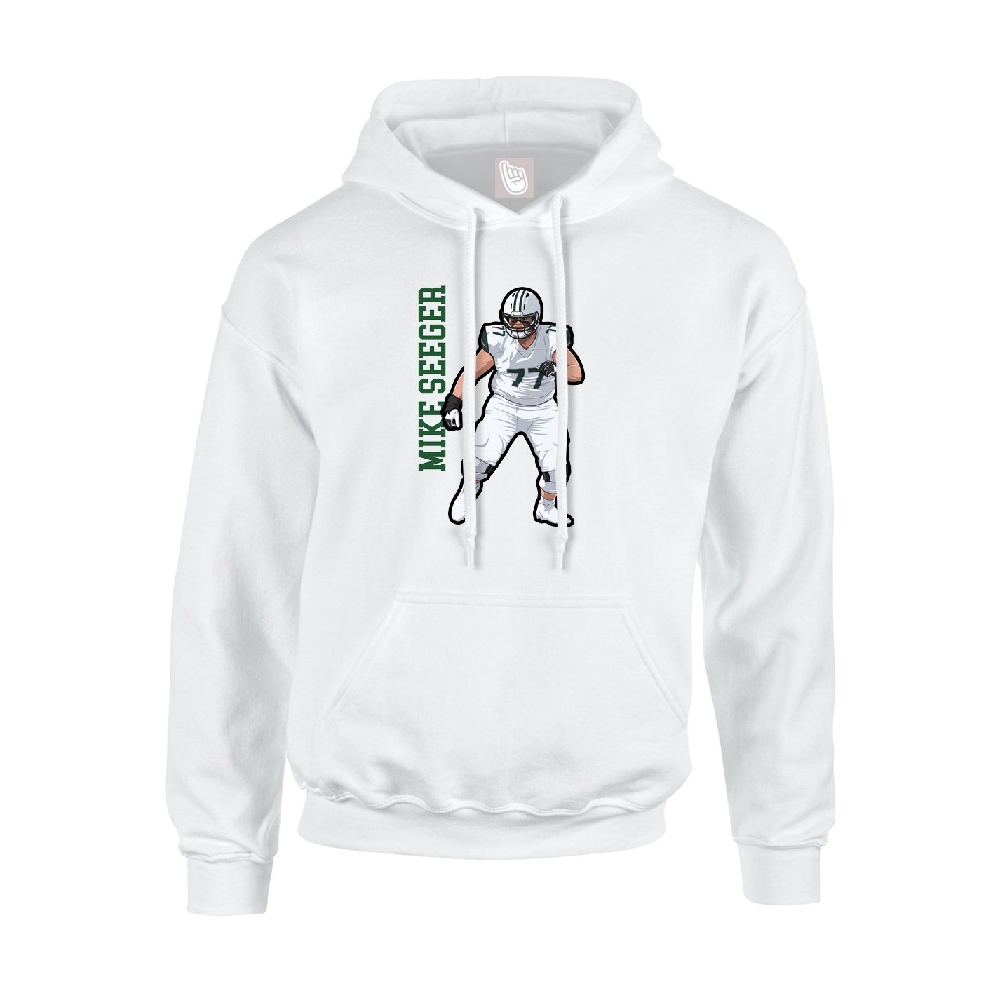 Youth Hoodie — Name Vertical in White
