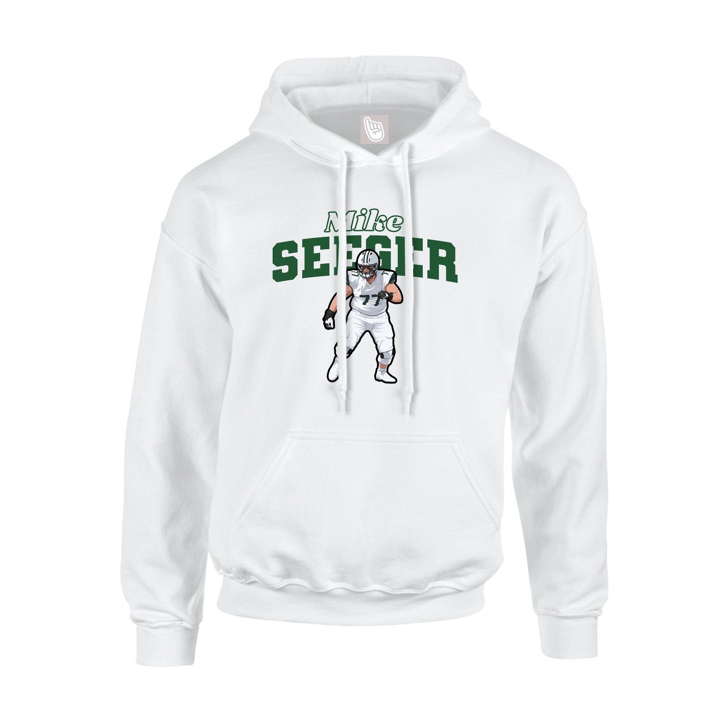 Hoodie — Name Arch in White