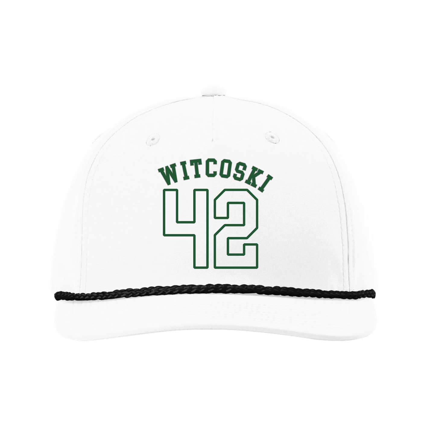Five-Panel Classic Rope Cap — Shirsey Arch in White
