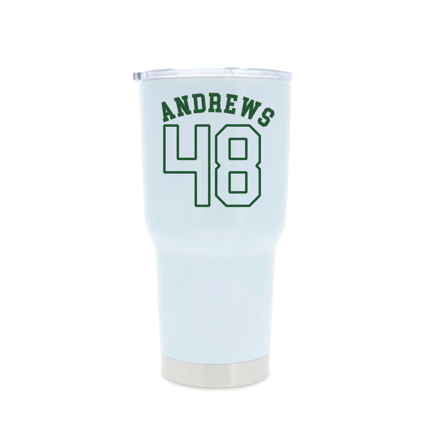 30oz Stainless Steel Tumbler — Shirsey Arch in White