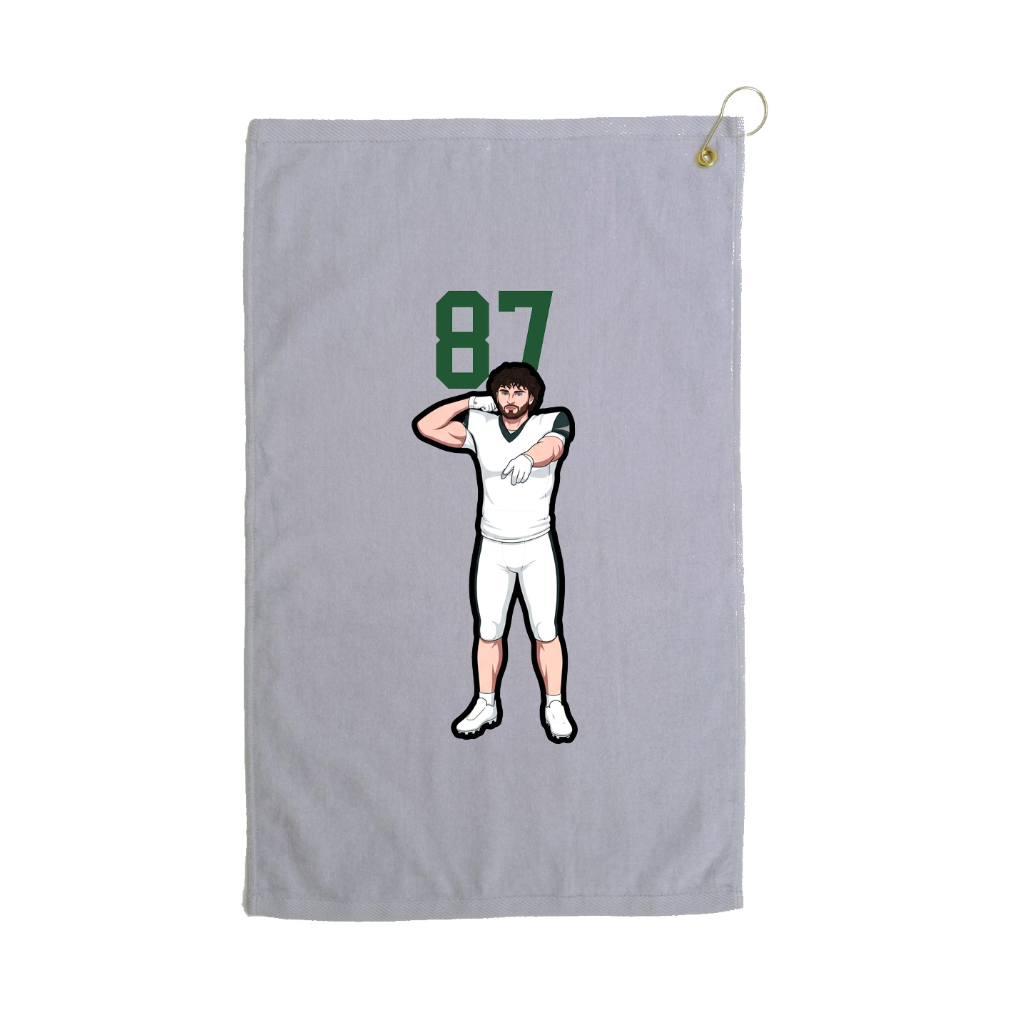 Golf Towel — Number Top in Grey