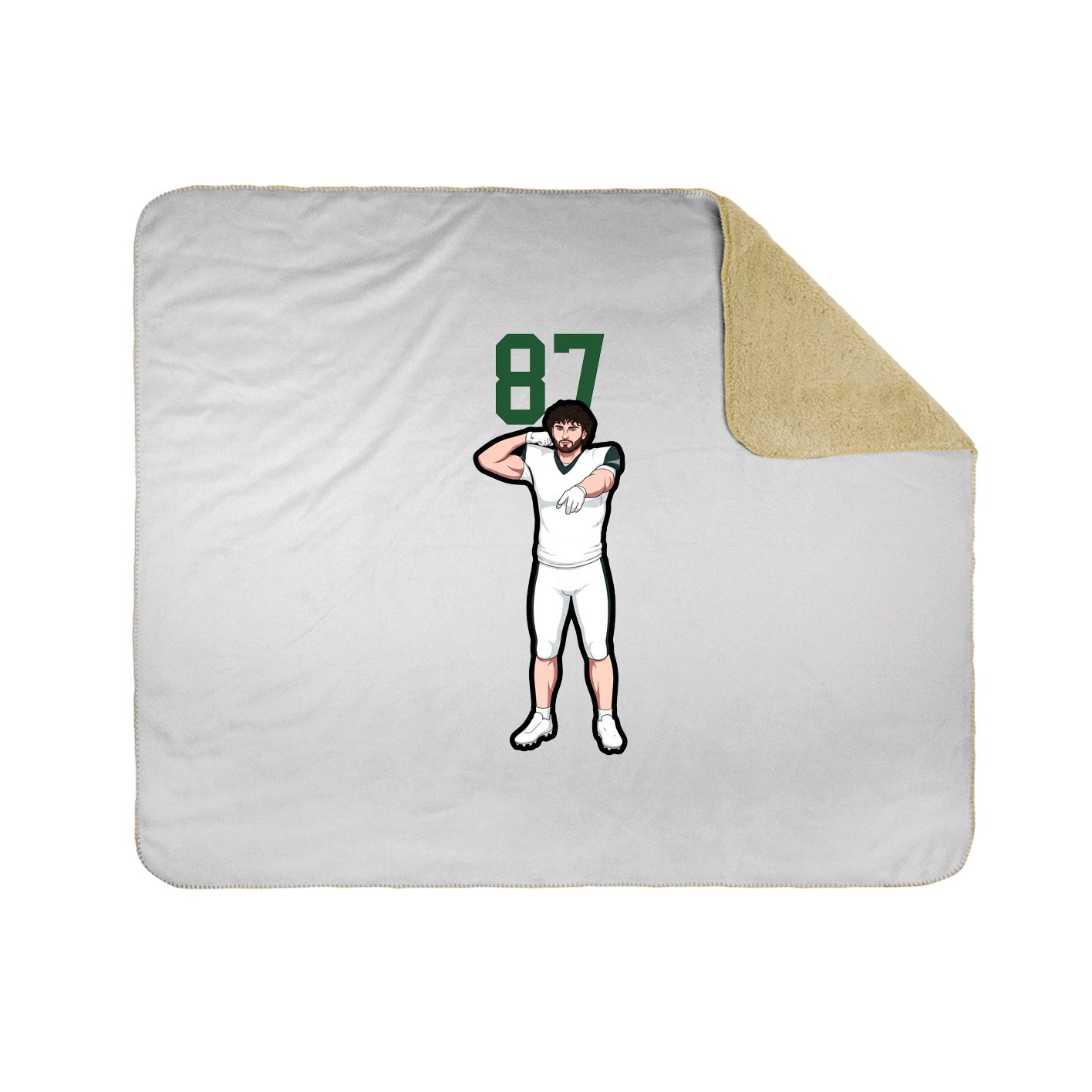Throw Blanket — Number Top in White