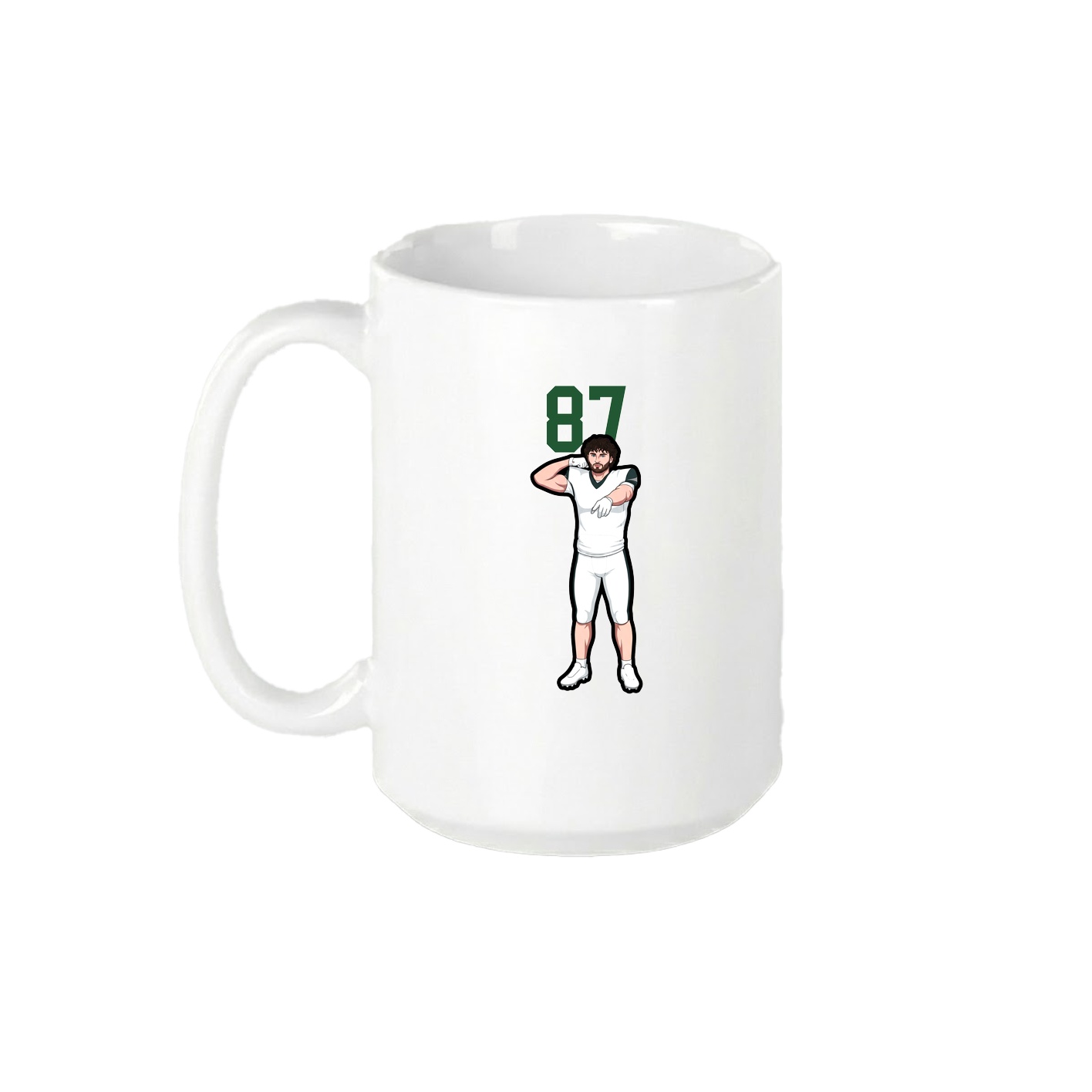 15oz Coffee Mug — Number Top in White