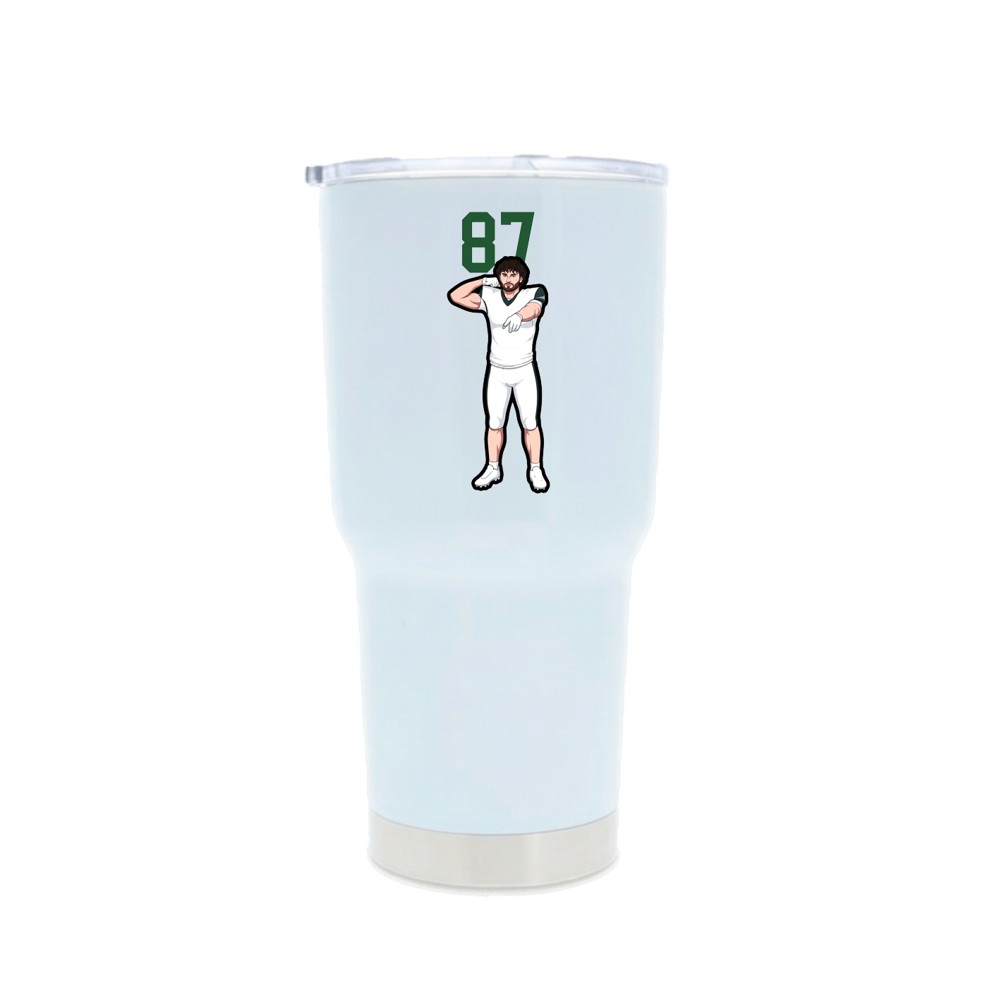 30oz Stainless Steel Tumbler — Number Top in White