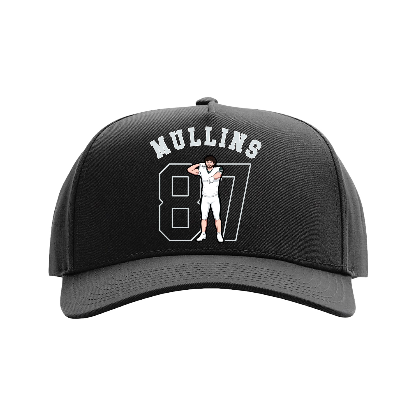 Full Fabric Five-Panel Champ Cap — Shirsey Arch in Black